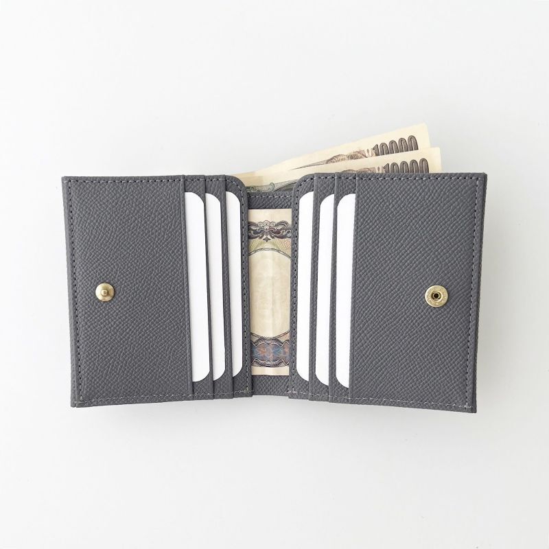 ［ボントーノレザー］　薄型二つ折り財布